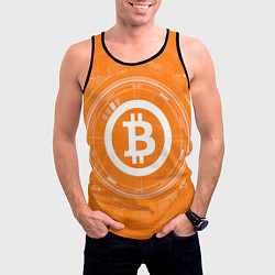 Майка-безрукавка мужская Bitcoin Tech, цвет: 3D-черный — фото 2