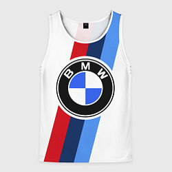 Майка-безрукавка мужская BMW M: White Sport, цвет: 3D-белый