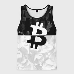 Майка-безрукавка мужская Bitcoin: Poly Style, цвет: 3D-черный