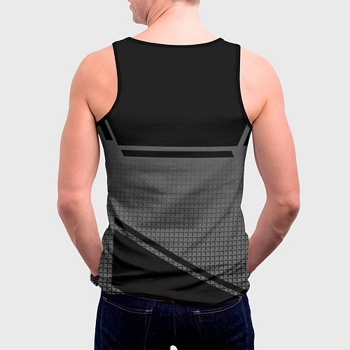 Мужская майка без рукавов Audi: Crey & Black / 3D-Черный – фото 4