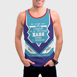 Майка-безрукавка мужская Даня сладкий, цвет: 3D-красный — фото 2