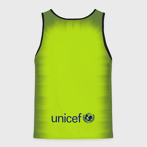 Мужская майка без рукавов FC Barcelona: Home 18/19 / 3D-Черный – фото 2