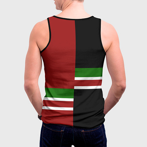 Мужская майка без рукавов Chechnya, Russia / 3D-Черный – фото 4