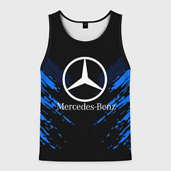 Майка-безрукавка мужская Mercedes-Benz: Blue Anger, цвет: 3D-черный