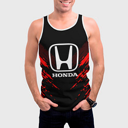 Майка-безрукавка мужская Honda: Red Anger, цвет: 3D-белый — фото 2