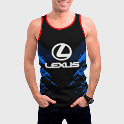 Майка-безрукавка мужская Lexus: Blue Anger, цвет: 3D-красный — фото 2