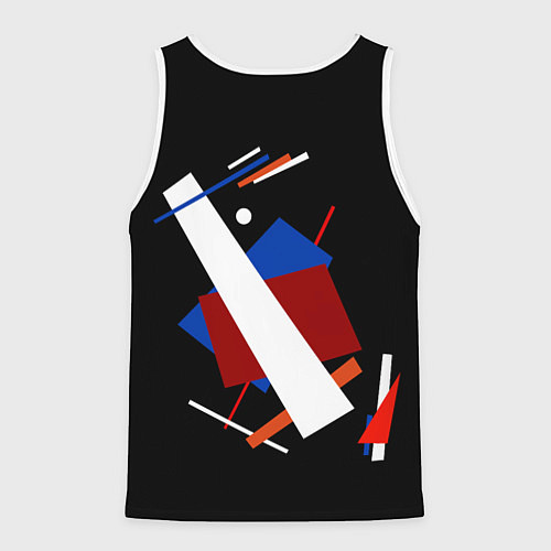 Мужская майка без рукавов Supermatism Black / 3D-Белый – фото 2