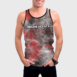 Майка-безрукавка мужская Bon Jovi, цвет: 3D-черный — фото 2