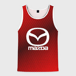 Майка-безрукавка мужская Mazda: Red Carbon, цвет: 3D-белый