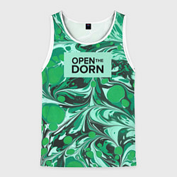 Майка-безрукавка мужская Open the Dorn, цвет: 3D-белый