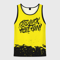 Майка-безрукавка мужская GLHF, цвет: 3D-черный