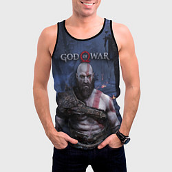 Майка-безрукавка мужская God of War: Kratos, цвет: 3D-черный — фото 2