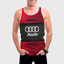 Майка-безрукавка мужская Audi Sport, цвет: 3D-белый — фото 2