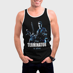 Майка-безрукавка мужская Terminator: Is alive, цвет: 3D-белый — фото 2