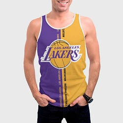 Майка-безрукавка мужская NBA: LA Lakers, цвет: 3D-белый — фото 2