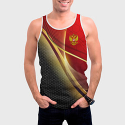 Майка-безрукавка мужская RUSSIA SPORT: Gold Collection, цвет: 3D-белый — фото 2