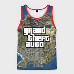 Майка-безрукавка мужская GTA, цвет: 3D-красный