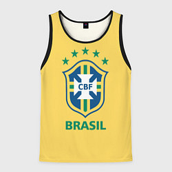 Майка-безрукавка мужская Brazil Team, цвет: 3D-черный