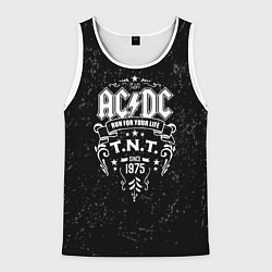 Майка-безрукавка мужская AC/DC: Run For Your Life, цвет: 3D-белый