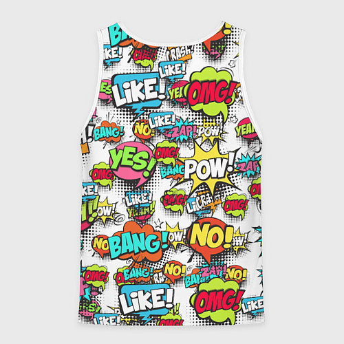 Мужская майка без рукавов Pop art Fashion / 3D-Белый – фото 2