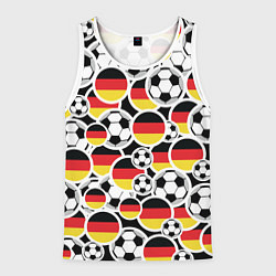 Майка-безрукавка мужская Германия: футбольный фанат, цвет: 3D-белый