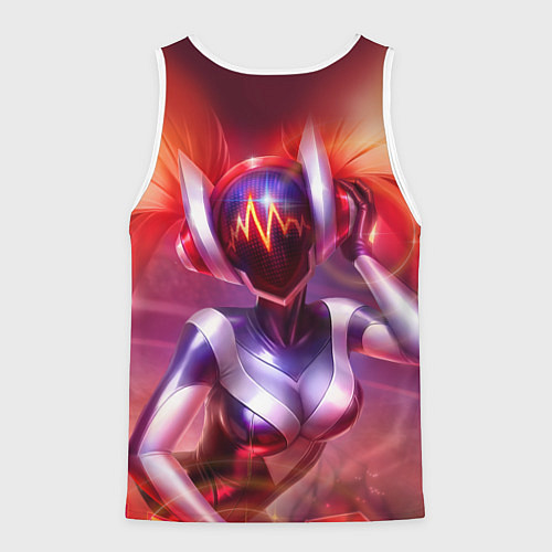 Мужская майка без рукавов DJ Sona: LoL / 3D-Белый – фото 2