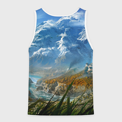 Мужская майка без рукавов Far Cry 4: Ice Mountains / 3D-Белый – фото 2