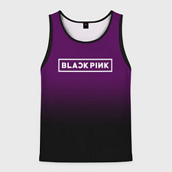 Мужская майка без рукавов Black Pink: Violet Gradient