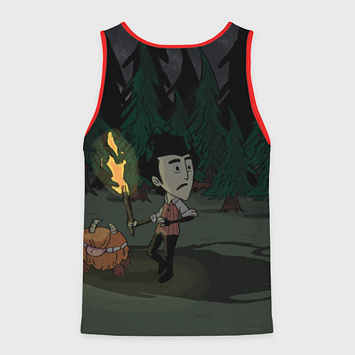 Мужская майка без рукавов Don't Starve: Night Forrest / 3D-Красный – фото 2