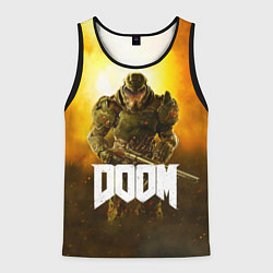 Майка-безрукавка мужская DOOM: Soldier, цвет: 3D-черный