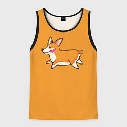 Мужская майка без рукавов Бегущий корги