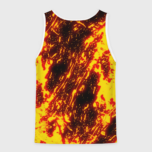 Мужская майка без рукавов Cyberpunk 2077: FIRE SAMURAI / 3D-Белый – фото 2