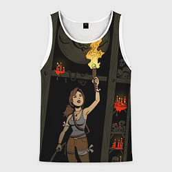 Майка-безрукавка мужская Tomb Raider: Treasure hunt, цвет: 3D-белый