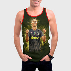 Майка-безрукавка мужская Ronaldo: Juve Sport, цвет: 3D-красный — фото 2