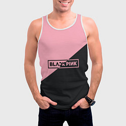 Майка-безрукавка мужская Black Pink, цвет: 3D-белый — фото 2