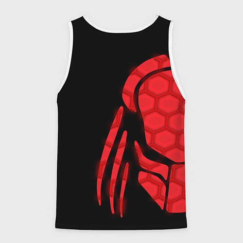Мужская майка без рукавов Predator: Red Light / 3D-Белый – фото 2