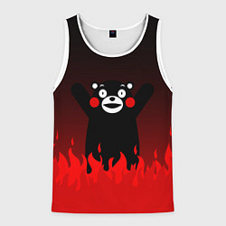 Мужская майка без рукавов Kumamon: Hell Flame