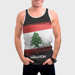 Майка-безрукавка мужская Lebanon Style, цвет: 3D-белый — фото 2