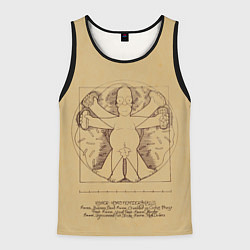 Майка-безрукавка мужская Гомер Да Винчи, цвет: 3D-черный