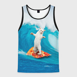 Мужская майка без рукавов Кот-серфер