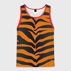Майка-безрукавка мужская Шкура тигра, цвет: 3D-красный