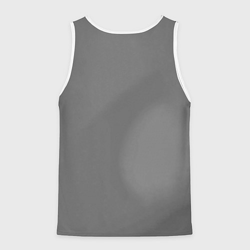 Мужская майка без рукавов Черный котик / 3D-Белый – фото 2