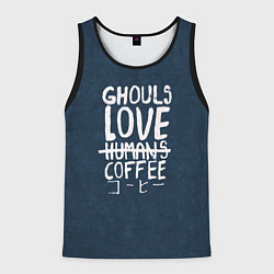 Мужская майка без рукавов Ghouls Love Coffee