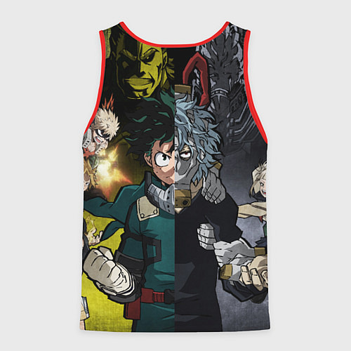 Мужская майка без рукавов Шигараки и Мидория / 3D-Красный – фото 2