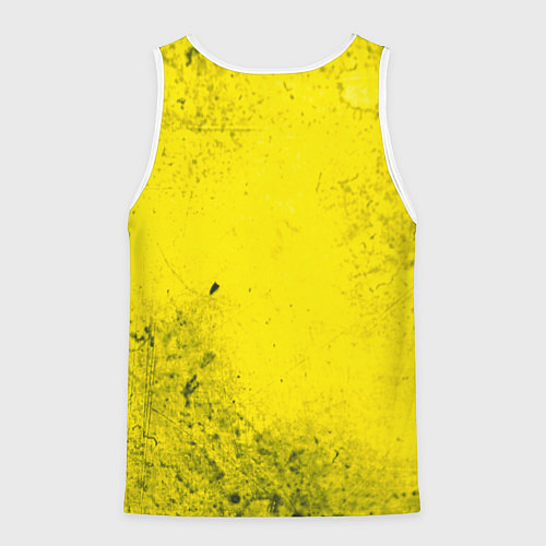 Мужская майка без рукавов Metro Exodus: Yellow Grunge / 3D-Белый – фото 2