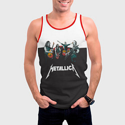 Майка-безрукавка мужская Metallica, цвет: 3D-красный — фото 2
