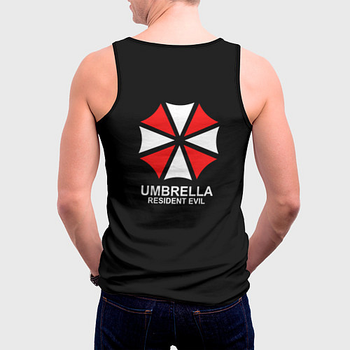 Мужская майка без рукавов UMBRELLA CORP / 3D-Черный – фото 4