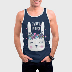 Майка-безрукавка мужская Sweet Bunny, цвет: 3D-белый — фото 2