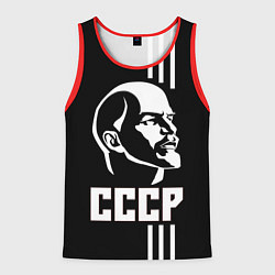 Майка-безрукавка мужская СССР Ленин, цвет: 3D-красный