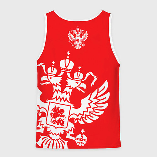 Мужская майка без рукавов Красная Россия / 3D-Белый – фото 2